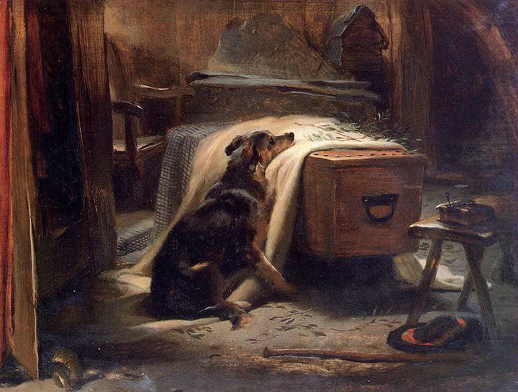Landseer, Edwin Henry The Old Shepherd's Chief Mourner china oil painting image